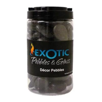 JAR POLISHED BLK PEBBLES 5LB